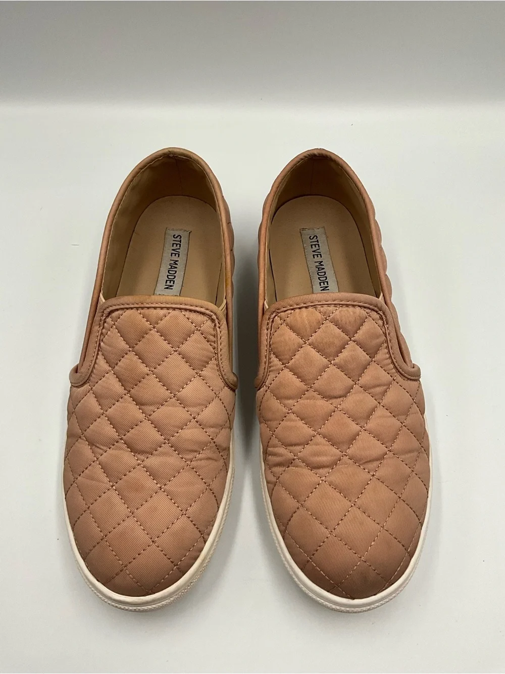 Steve Madden Sneakers Size 8 Brown Quilted Slip-On Sneakers